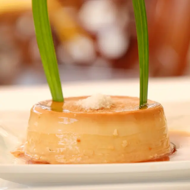 Coconut flan Le Bambou Morne-rouge Martinique